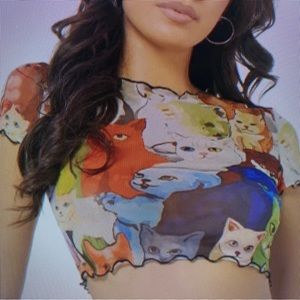 Super Cute Cat inspired crop top